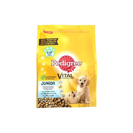 PEDIGREE met kip en rijst voor junior honden 3kg