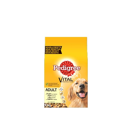Pedigree brokjes met kip voor volwassen honden 10kg