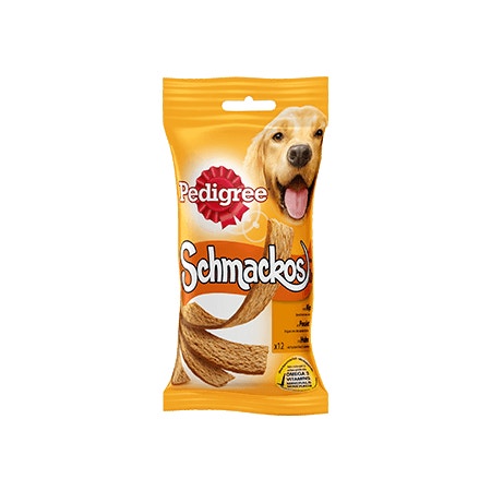 Pedigree SCHMACKOS met Kip 12 sticks