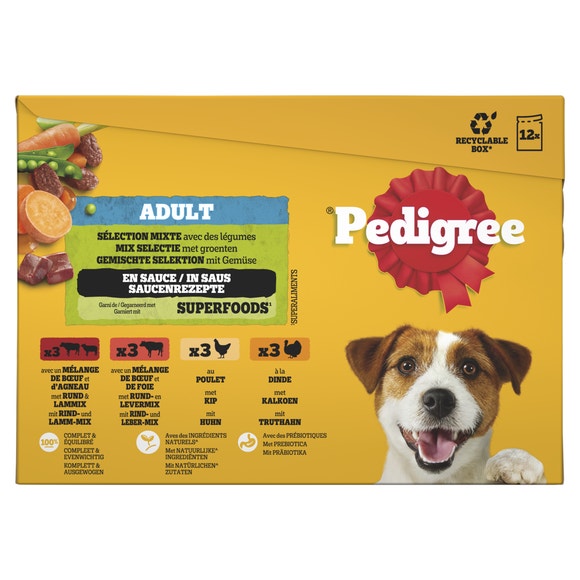 Pedigree selection mixte en sauce pour chien 12x100g