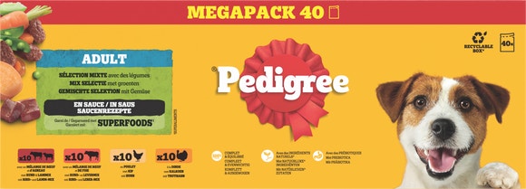 Pedigree selection mixte en sauce pour chien 40x100g