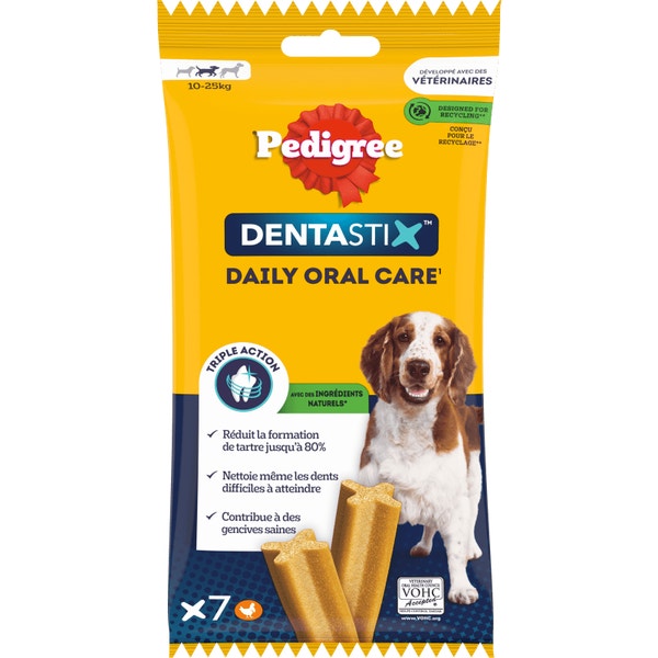 PEDIGREE® DENTASTIX™ Soin Oral Quotidien Sachet Chiens Moyens 7 Pièces image 1