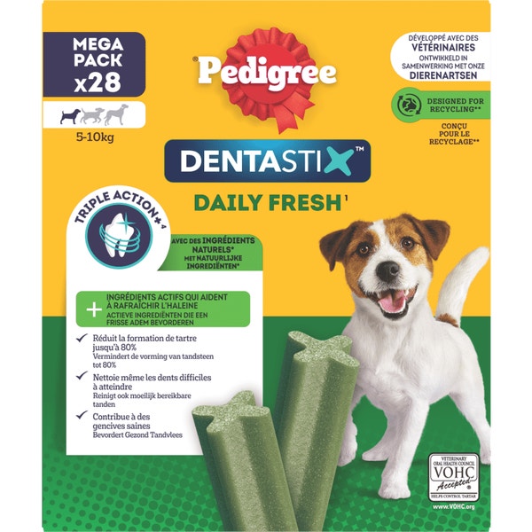 PEDIGREE® DENTASTIX™ Fresh Quotidien Sachet Multipack 5-10kg (28 pièces) image 1