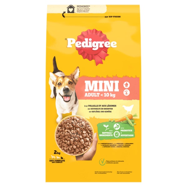 Pedigree® Croquettes Au Bœuf et Aux Légumes Pour Petit Chien Adulte jusqu'à 10kg, 1.4kg image 1