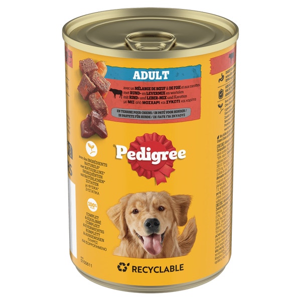 Pedigree Bœuf et Carottes Nourriture Humide pour Chien Boîte 400g image 1