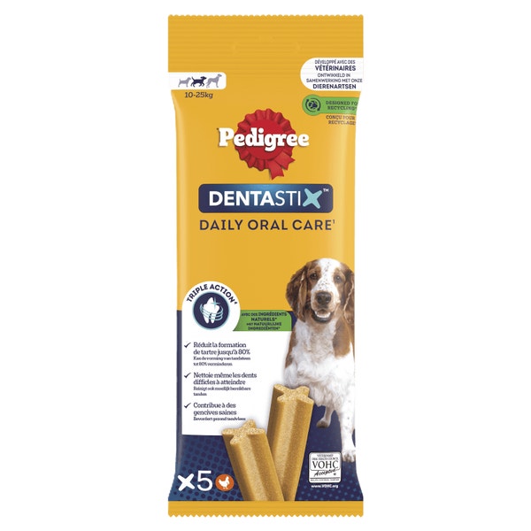 PEDIGREE Dentastix Bâtonnets hygiène bucco-dentaire pour moyen chien x5 image 1