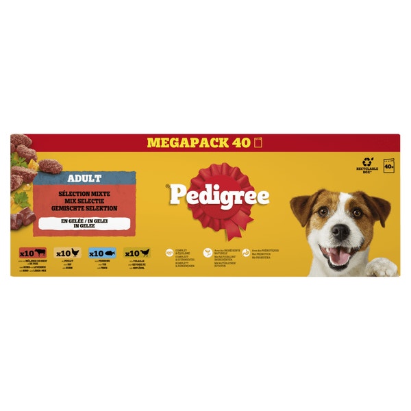 Pedigree® selection mixte en gelée pour chien 40x100g image 1