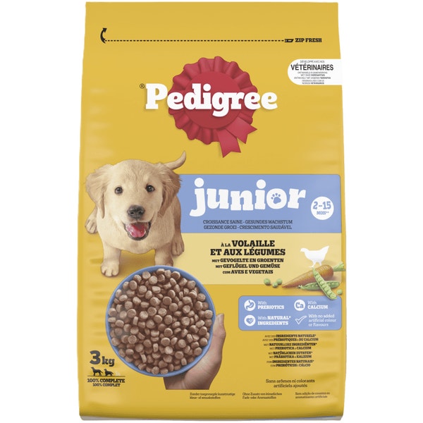 Pedigree® met kip en rijst voor junior honden 3kg image 1