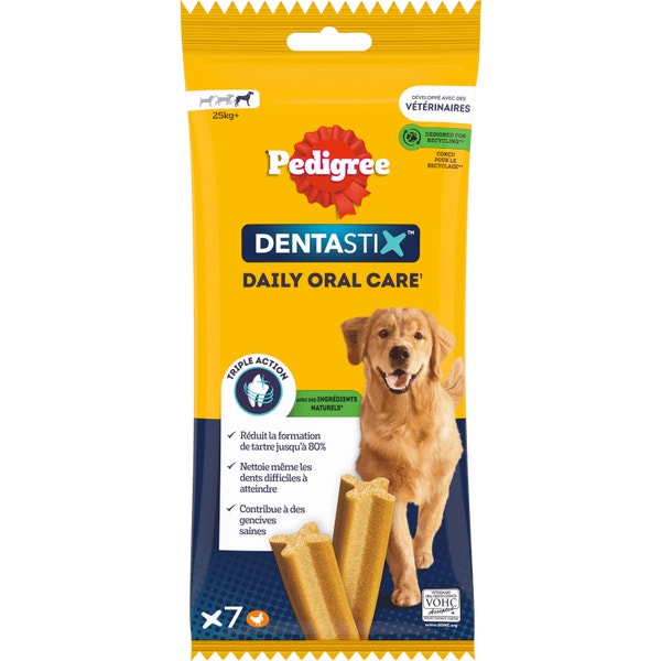 PEDIGREE® DENTASTIX™ Hygiène Bucco Dentaire Grand Chien +25kg 7 Pièces image 1