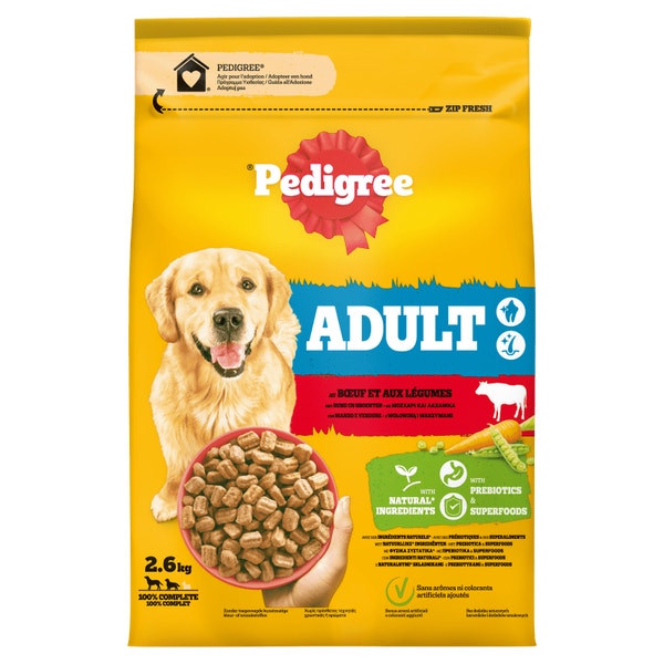 Pedigree croquettes au Boeuf pour chien adulte 2,6kg image 1